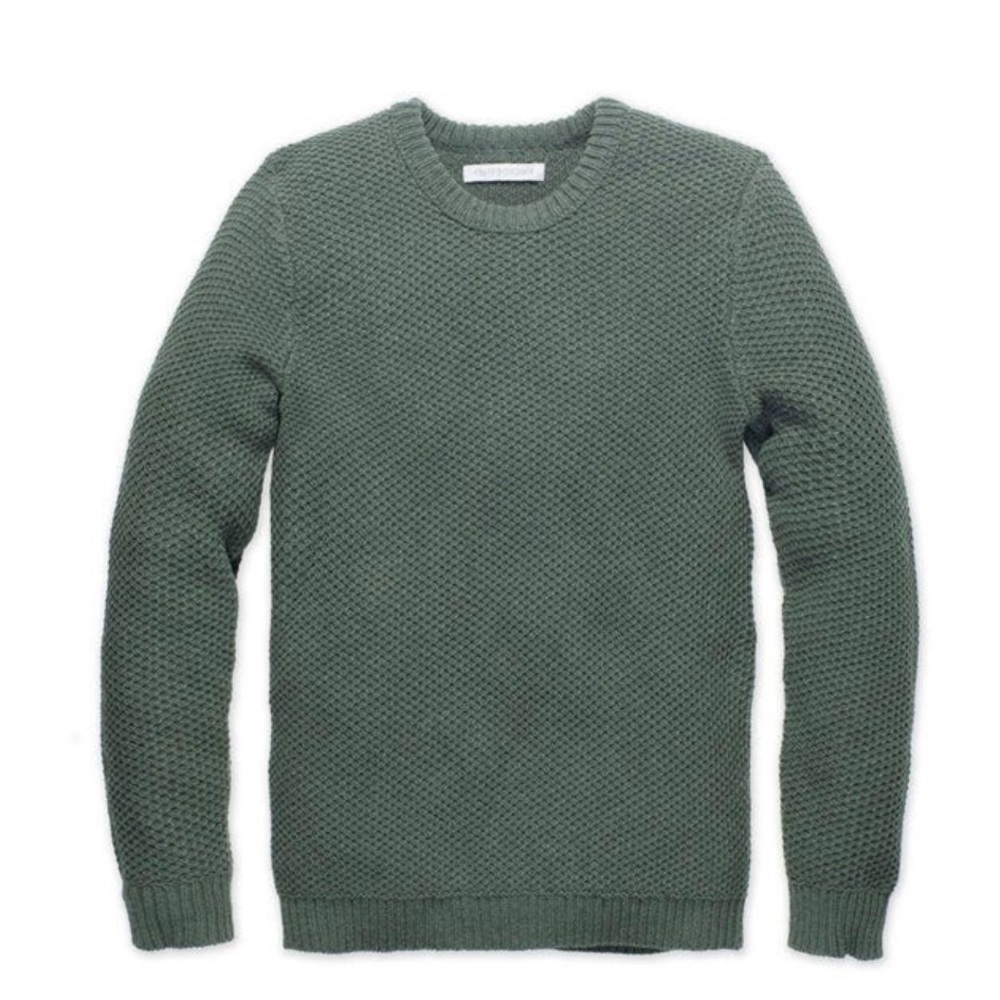 Outerknown Men's Crewneck Sweater in Olive Green